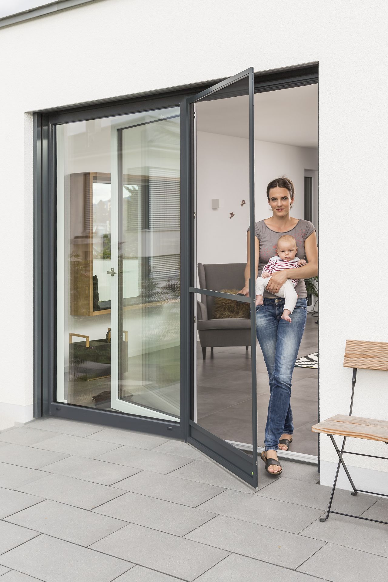 Insektenschutz Drehtür Drehrahmen