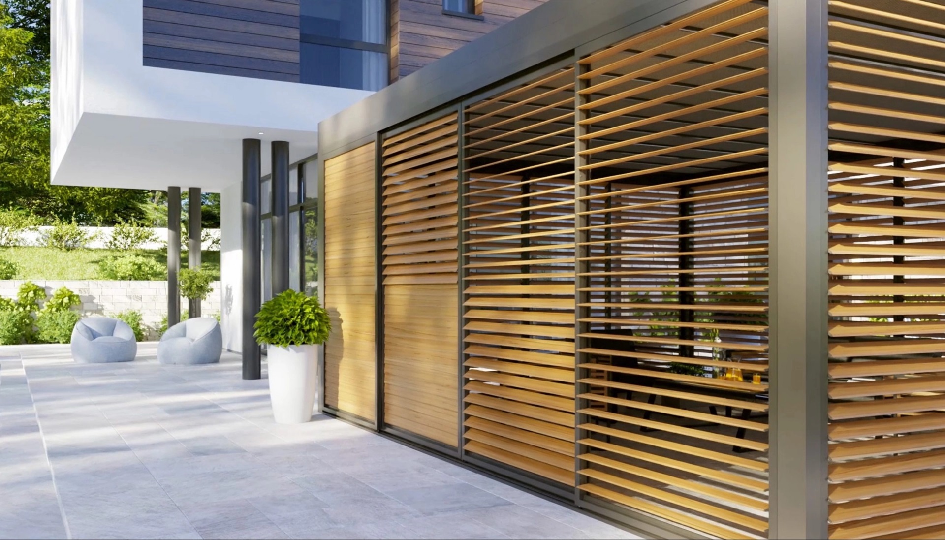 Shutters Lamellen Sichtschutz