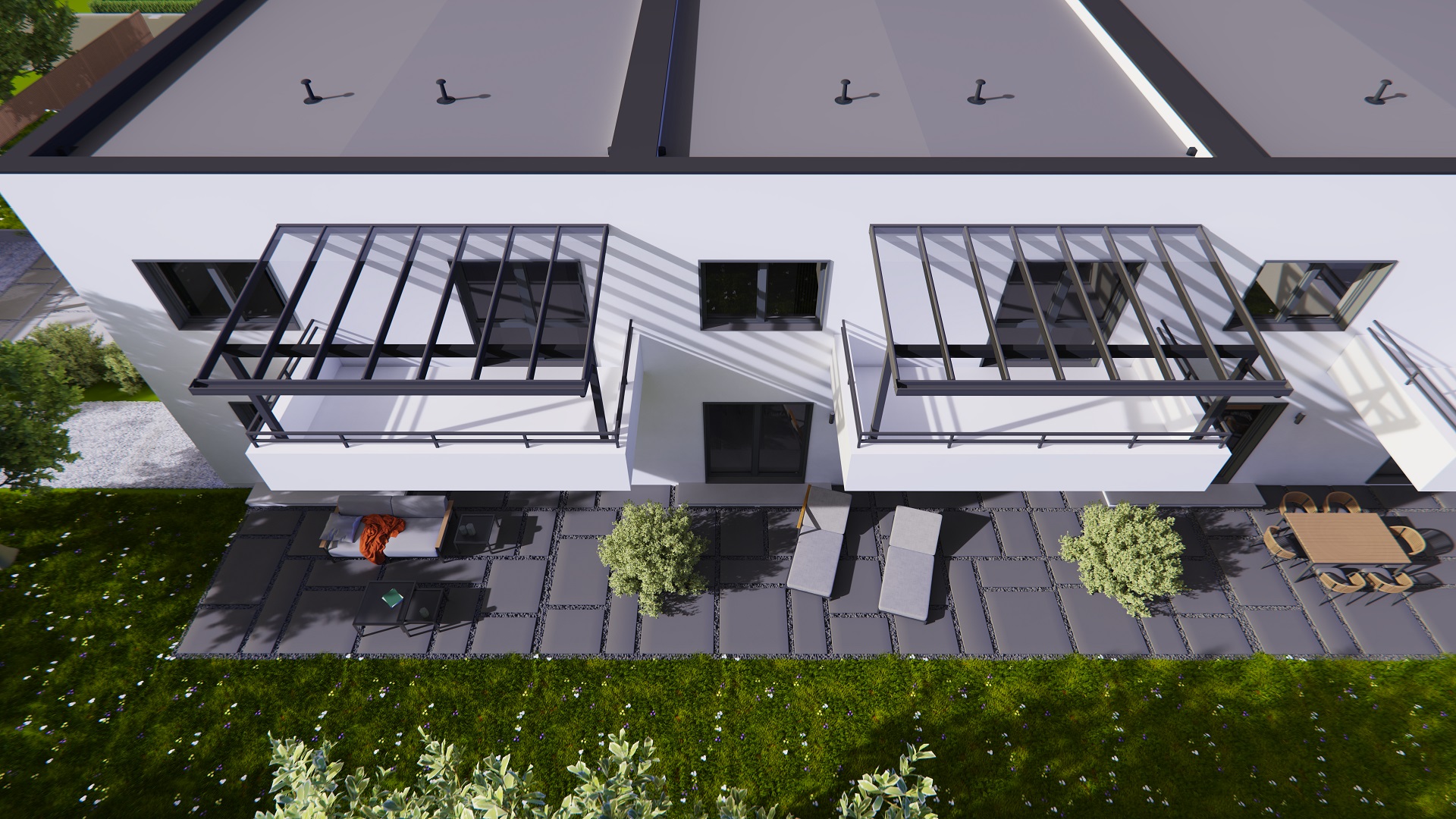 Balkonüberdachung aus Aluminium