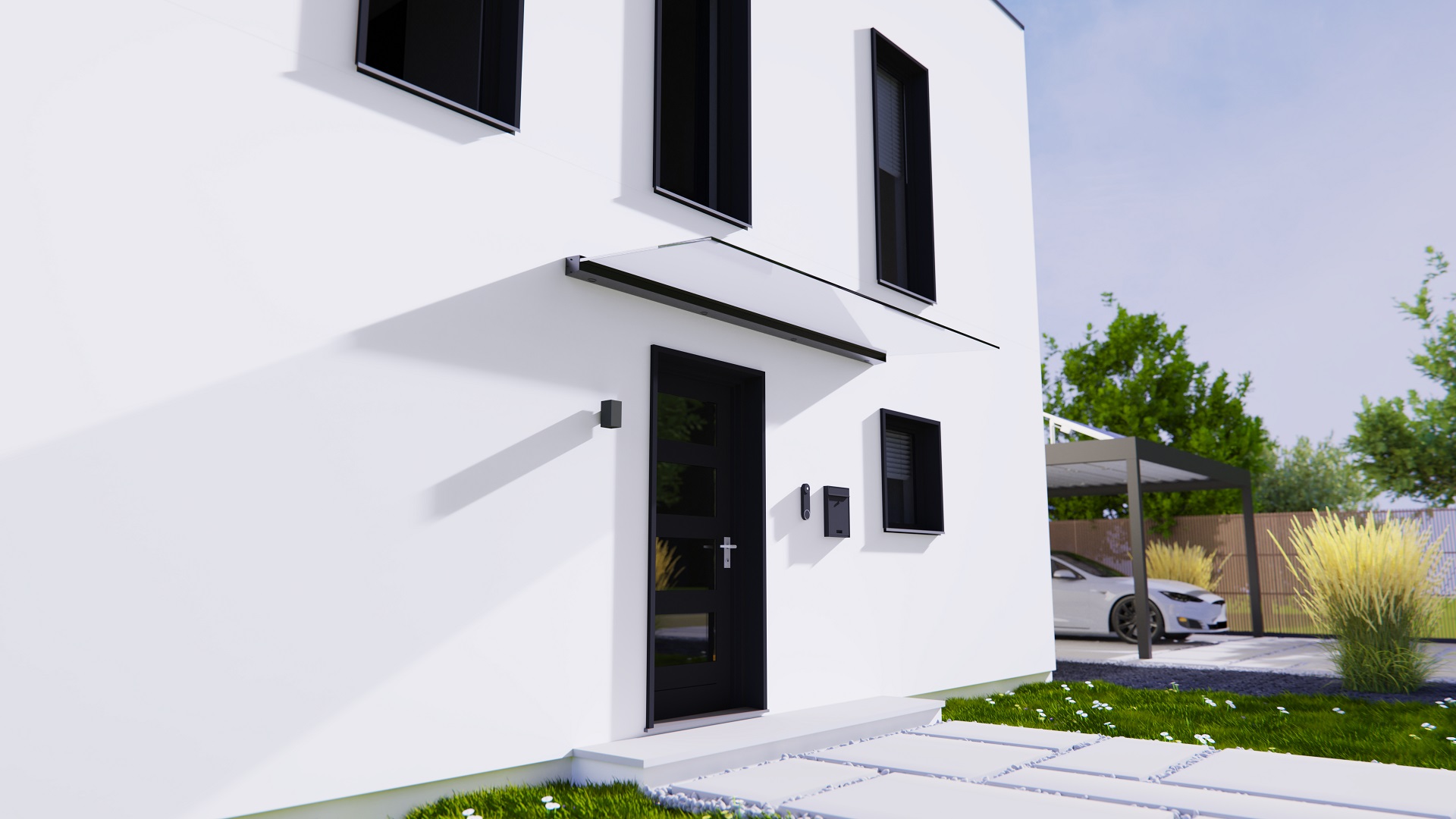 Vordach Fly Eingangsüberdachung 3